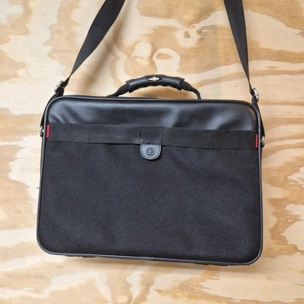Swiss Gear Wenger Laptop Briefcase Black Shoulder Messenger Business Bag